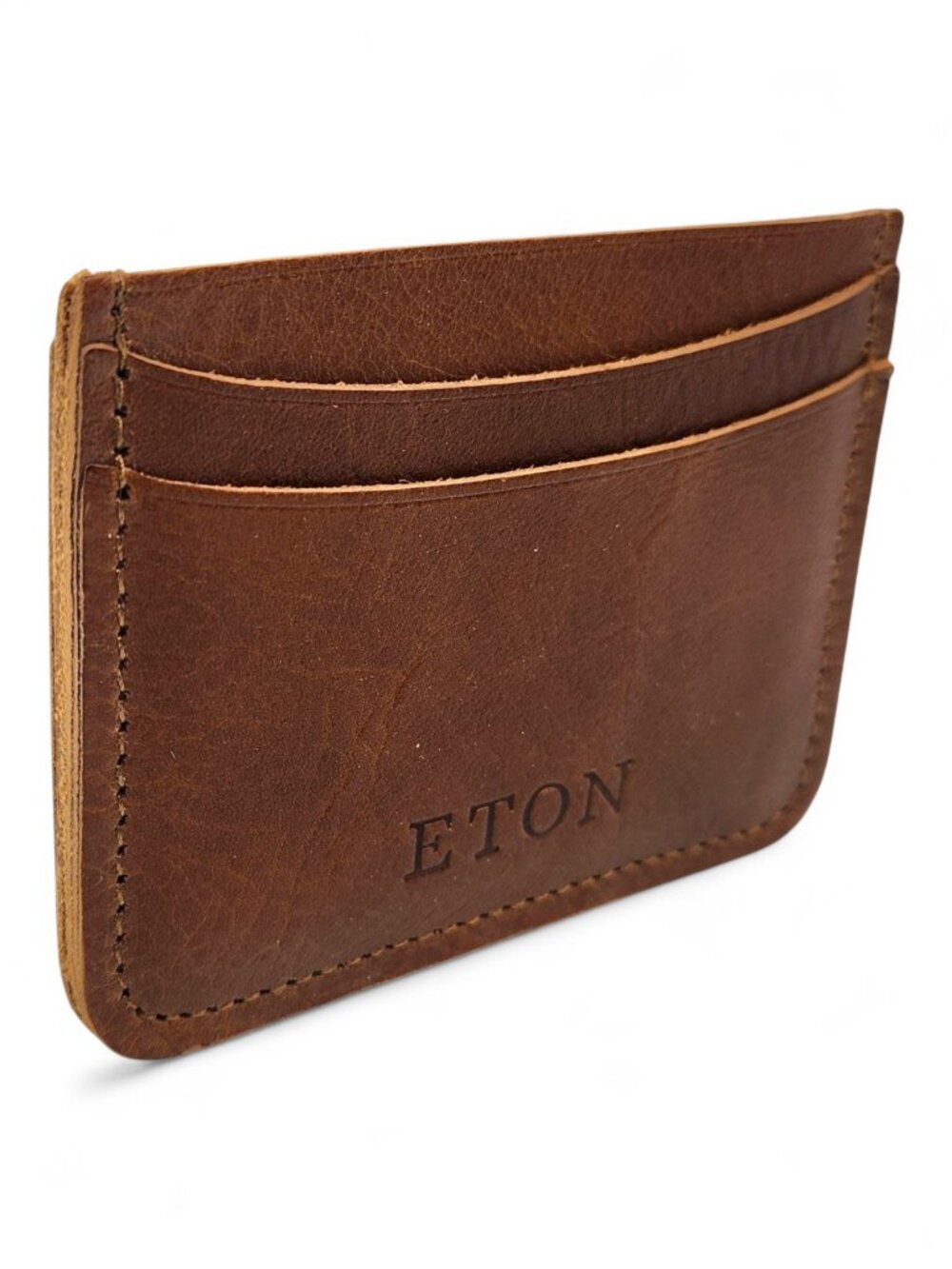 ETON Brown Leather Cardholder & Harry Rosen Pouch - Picture 3 of 9